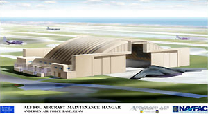 Drawing of Guam Air Force special hangar rendering